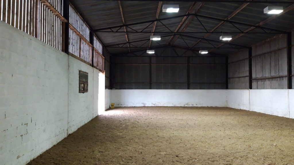 Empty riding school barn