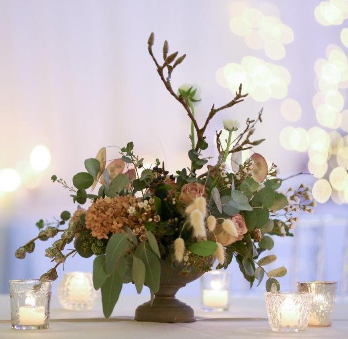 Winter birthday party scene