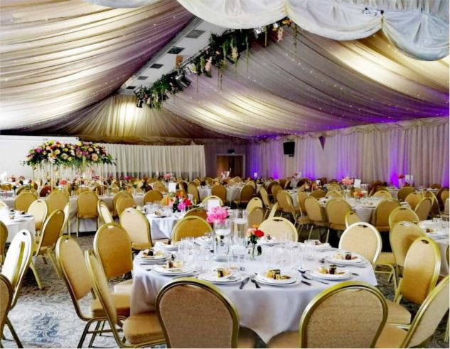 Hotel venue with indoor marquees linings