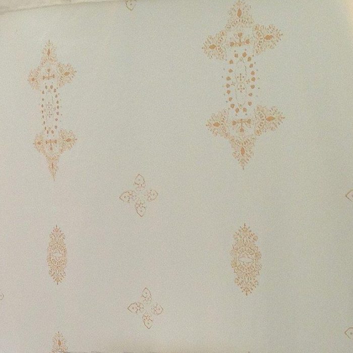 Marquee wall liningswith ivory background printed ochre motif